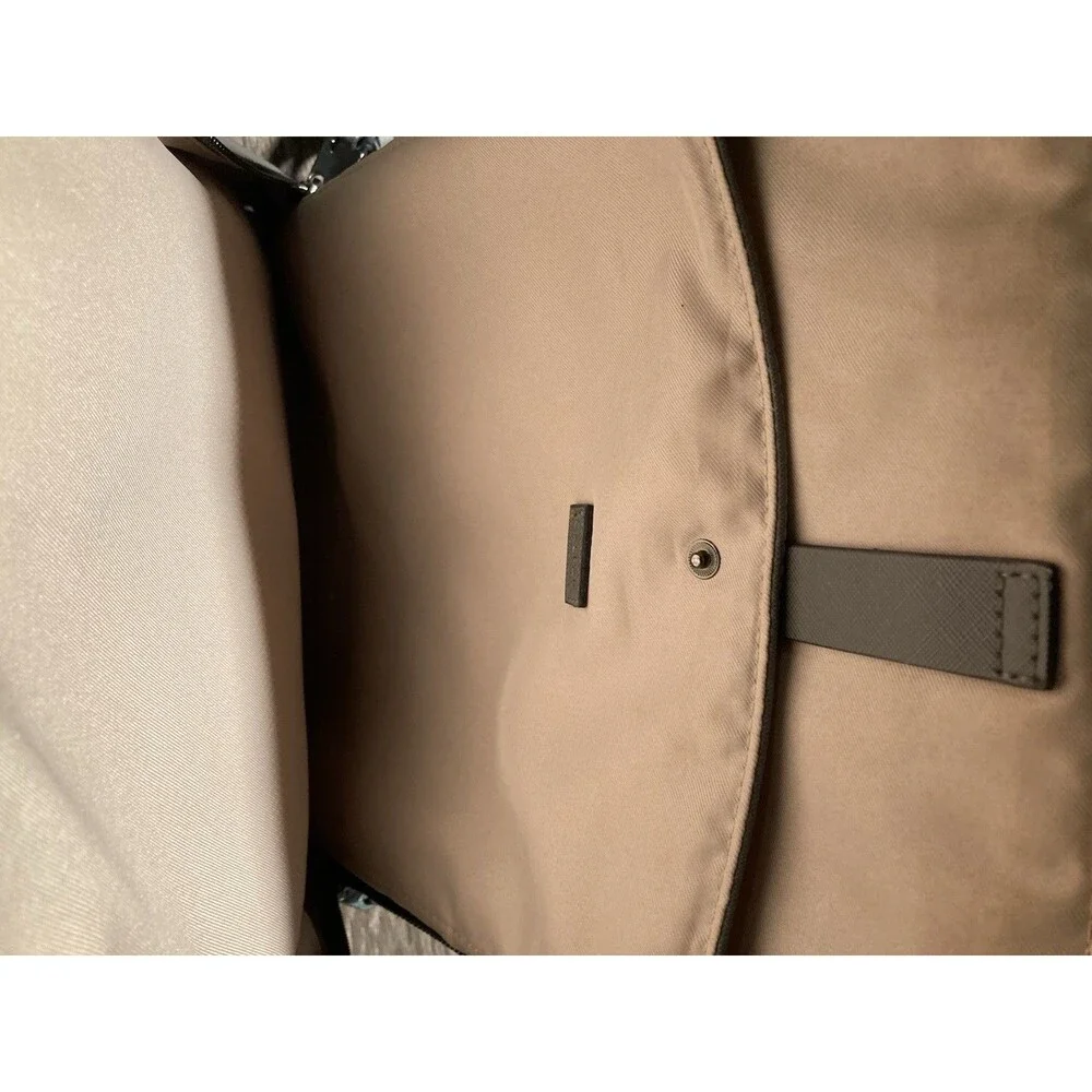CALPAK Kaya Faux Leather Laptop Backpack Cool Gray